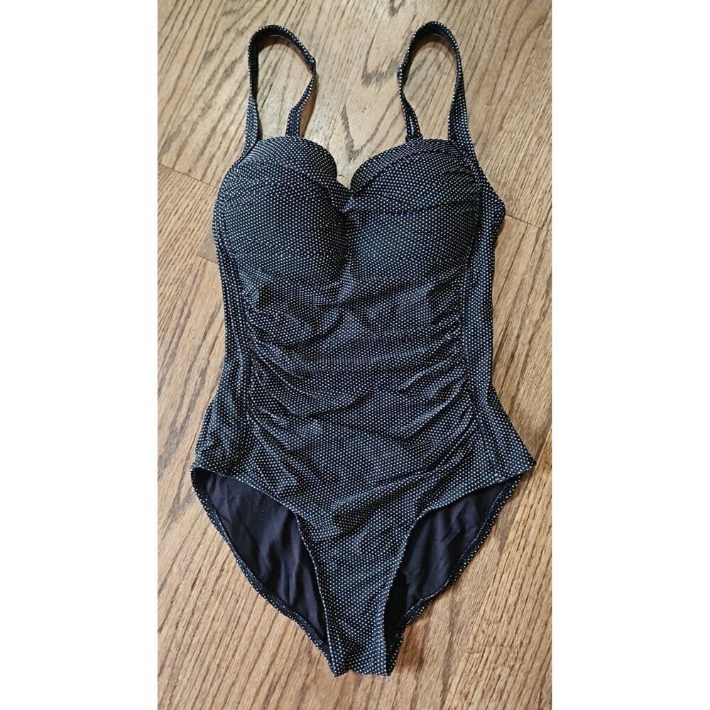 NIP TUCK Slimming Ruched Shaping One-Piece Bathingsuit Women's Size 4 / Small